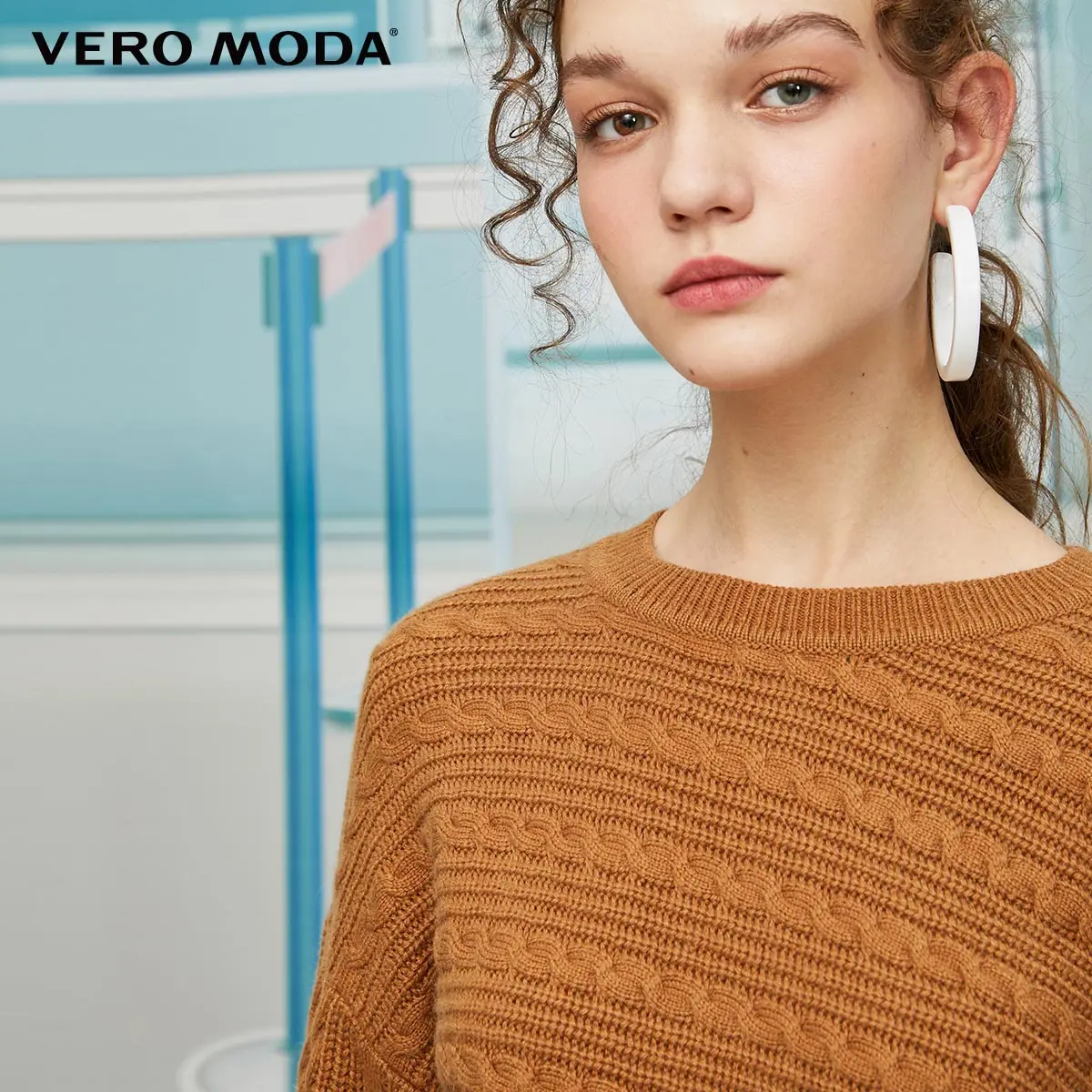 Женский шерстяной вязаный костюм двойка с юбкой и свитером|Женские платья| |