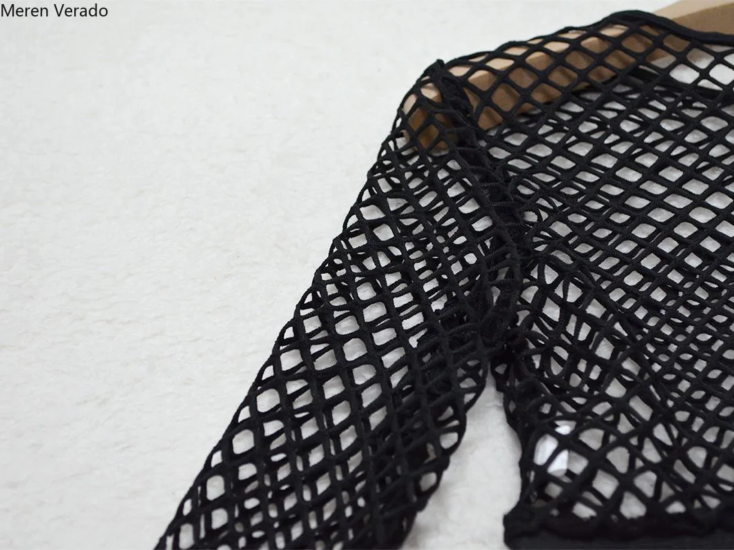 Женский комплект из двух предметов Meren Verado пляжный однотонный 2 с круглым вырезом