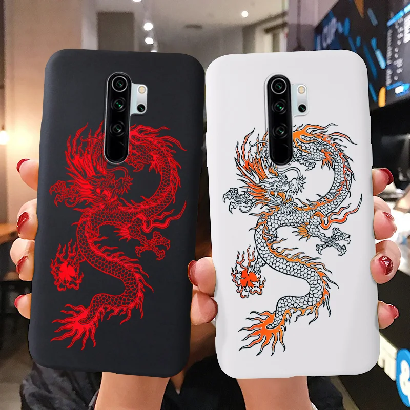 Dragon Case For Xiaomi Redmi Note 8 Pro Cases Silicon Funda Redmi Note 11 10 9 8 9C NFC 9A 9T 9S 10s 11s 8T 8APoco X3 X4 Cover