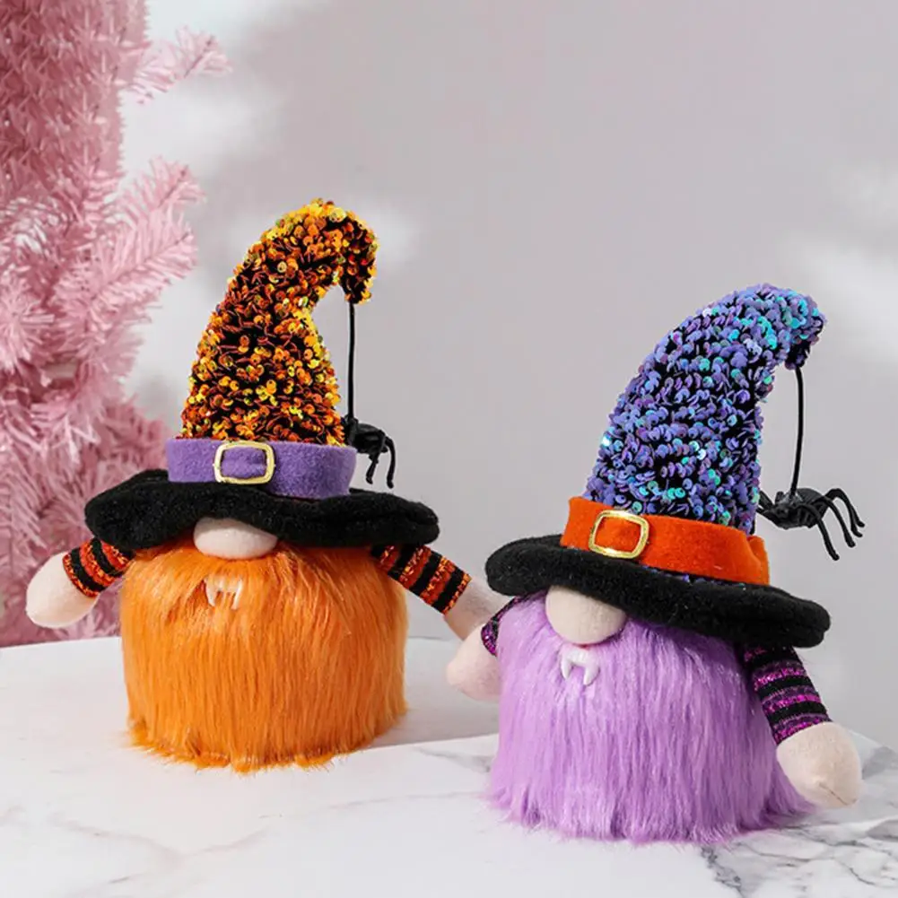 

Lightweight Good Halloween Themed LED Faceless Dwarf Glowing Toy Portable LED Halloween Toy No Odor for Home