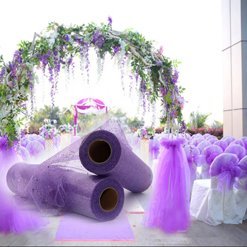 

Multiple Colour Yarn Roll 5cm*25 Yard Symphony Gradient Tulle DIY Craft Skirt Material Yarn Family Wedding Decoration