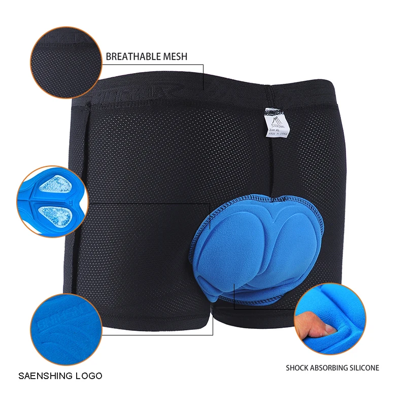 SAENSHING Pro 5D велошорты мужские гелевые велосипедные шорты горные Нижнее белье MTB