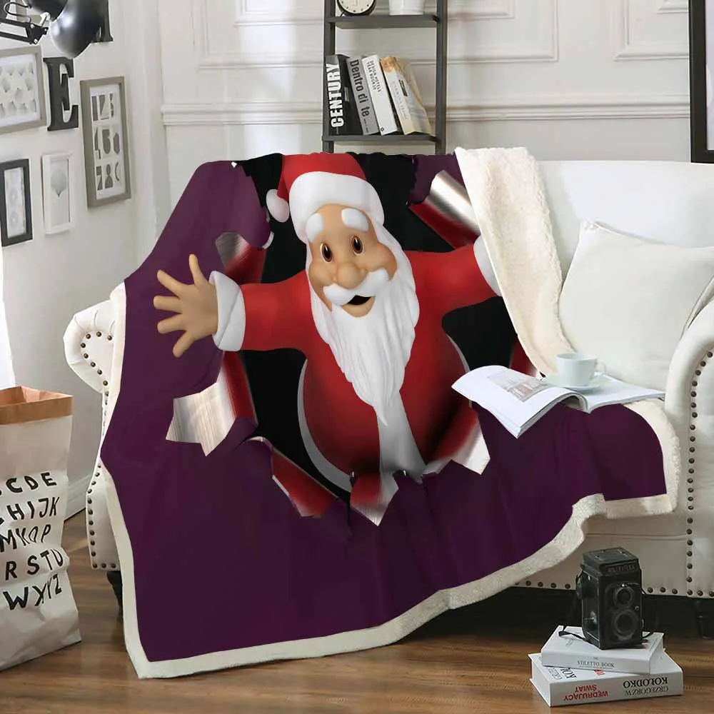 

Санта-Клаус, сюрпризы, одеяло, мягкое теплое, шерпа, Коралловое, зимнее, ТВ одеяло, офисное, колено, одеяло, детское, уютное, диван, одеяло