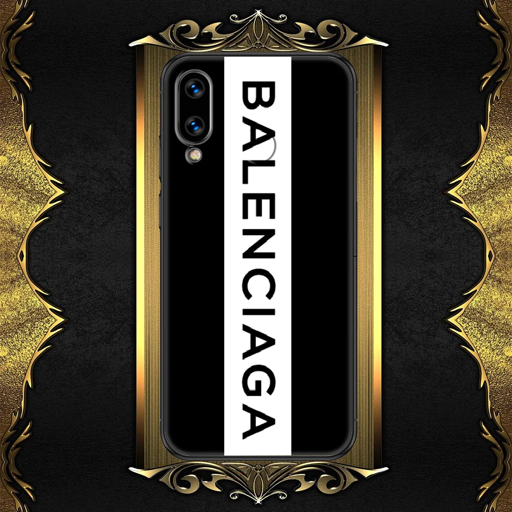 

Fashion brand Balenciagaes-compatible Phone case For Huawei Honor 6 7 8 9 10 10i 20 A C X Lite Pro Play black painting hoesjes