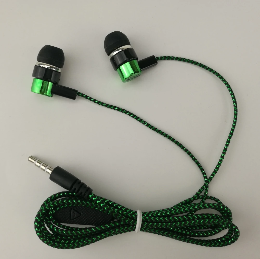 

common cheap serpentine Weave braid cable headset earphones headphone earcup direct sales by manufacturers blue green 100pcs/lot