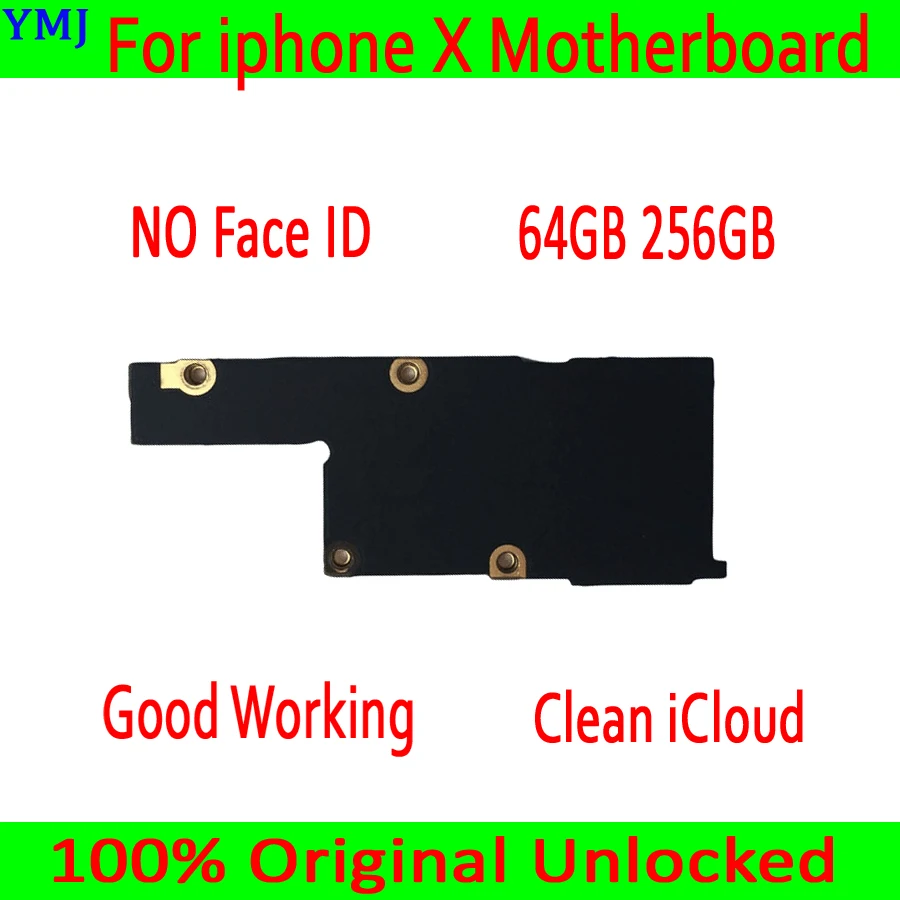 Бесплатная iCloud 100% оригинальная разблокированная материнская плата для iphone x без