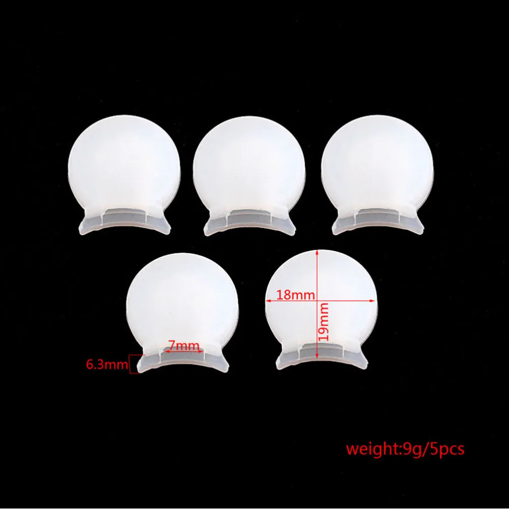 

5pcs Rubber Clarinet Thumb Rest Cushion Finger Protector Finger Cover for Wind Instrument Parts C01A (White)