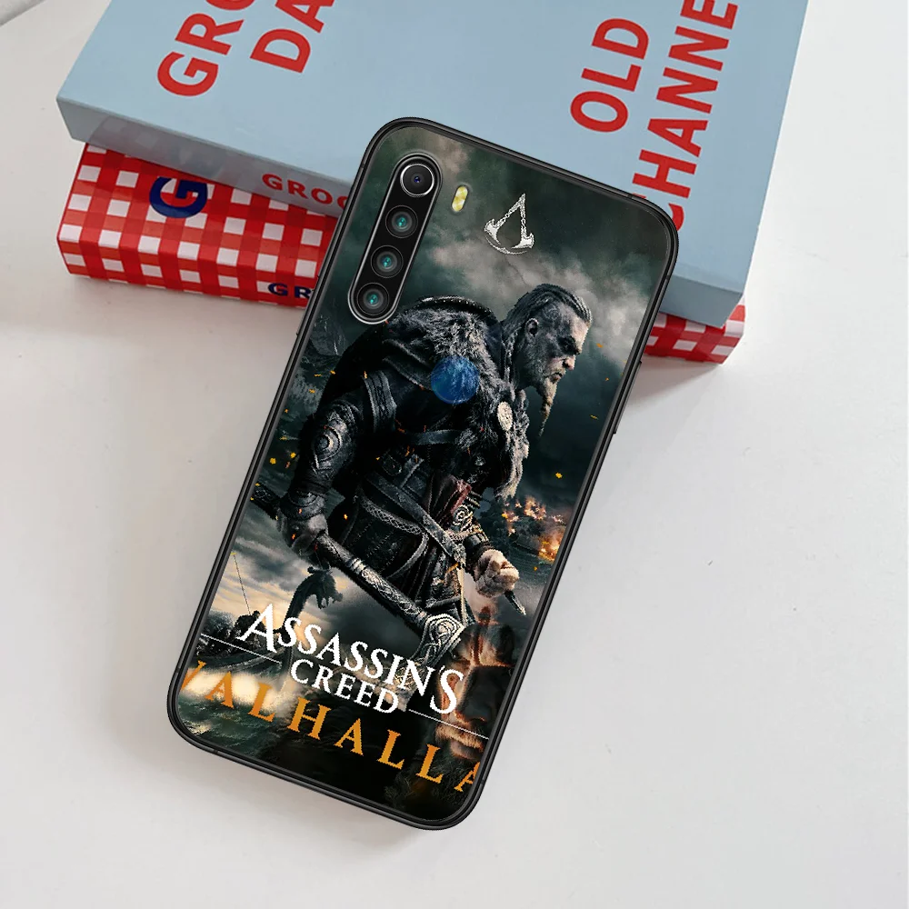 

Assassin Creeds Valhallas Game Phone Case For Xiaomi Redmi Note 7 8 8T 9 9S 4X 7 7A 9A K30 Pro Ultra black Funda Painting