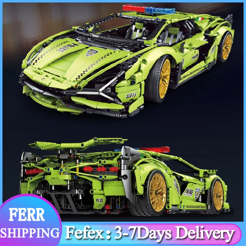 

2021 MOC Building Blocks Lamborghinis Sian Technical Car 3962Pcs Super Racing Model Gift For Boyfriend Bricks Kids Birthday Gift