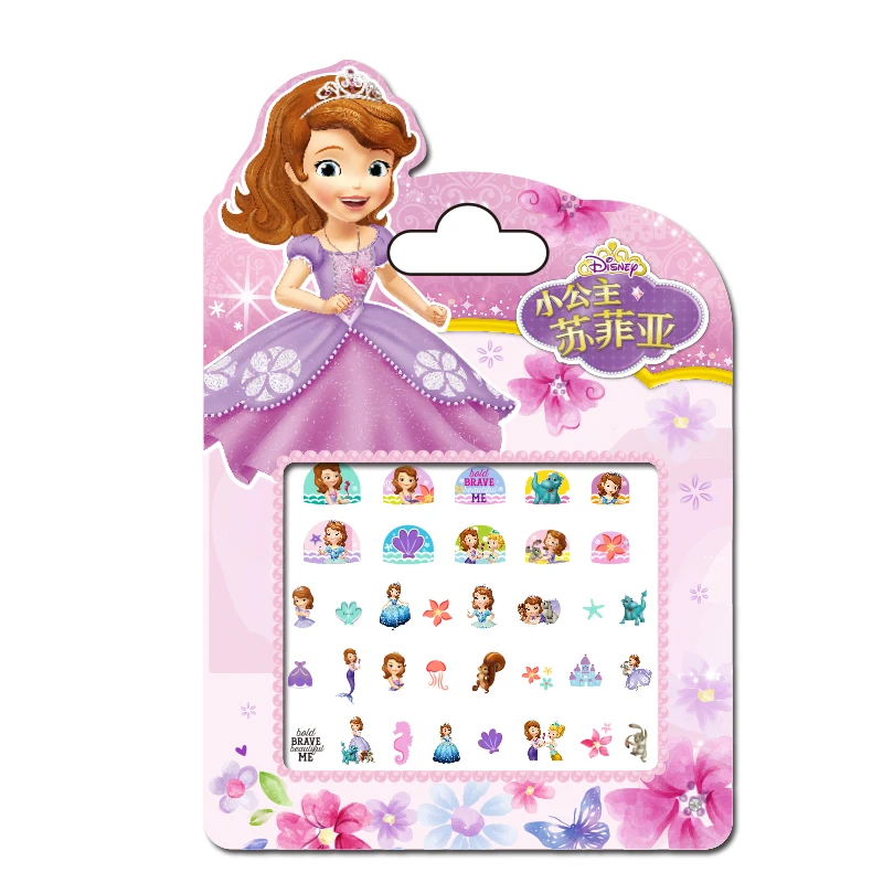 5 шт. Disney карнавальный костюм принцессы София Макияж игрушка для ногтей Стикеры s