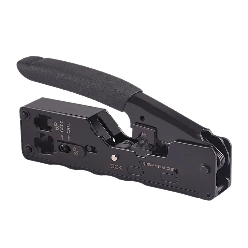 

Hot Category 7 Cable Clamps Crystal Head Cable Clamp Network Crimp Tool For Cat7 Cat6 Cat5e Cat5 Stp Plugs