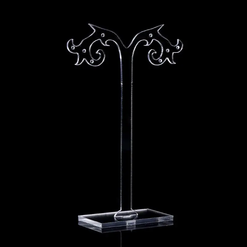 

1 Set Earrings Shelf Display Rack Transparent Acrylic Showcase Jewelry Stand Holder Organizer Gifts Tree Shape Creative