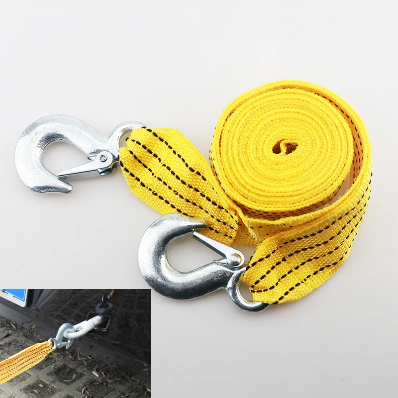 3 тонны 4 м автомобильный буксировочный трос с крючками для автомобиля экстренных