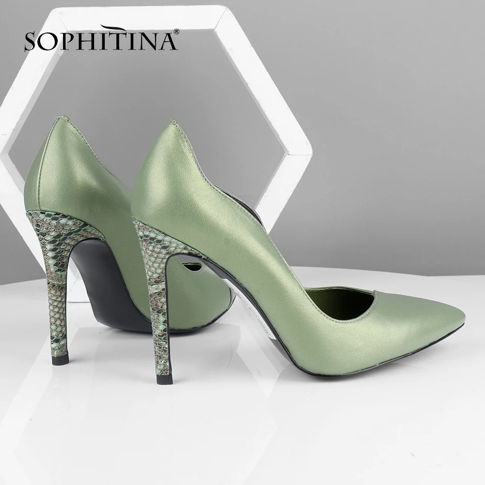 SOPHITINA/однотонные туфли лодочки с закрытым носком Женская обувь нового дизайна из