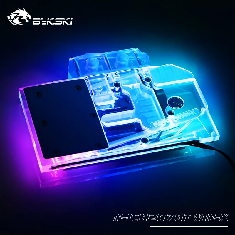 Водяной блок Bykski с полным покрытием графического процессора для MAXSUN RX580 кулер