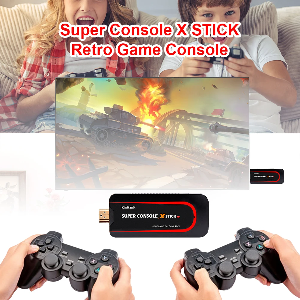 

Super Console X STICK Retro Game Console For PS1/N64/DC 50000+ Games 4K HD TV Cable Box Portable Video Game Players