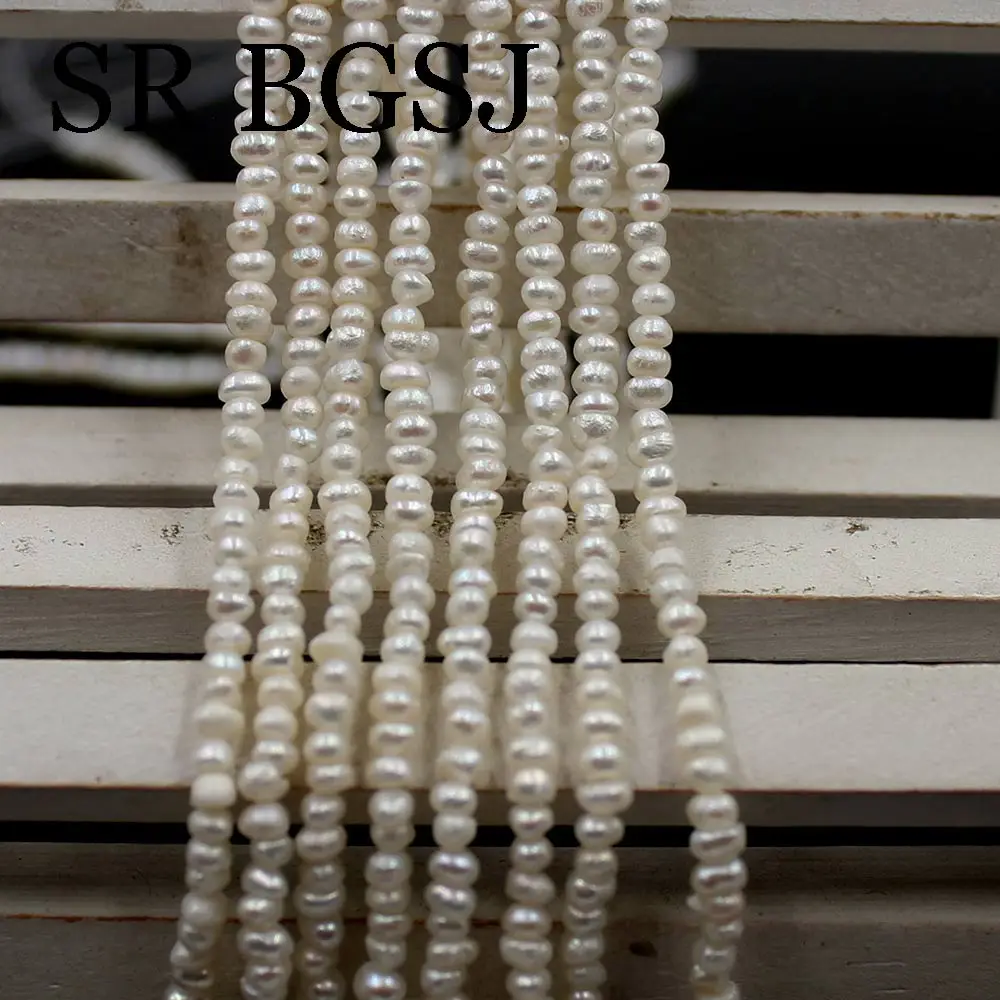 Бесплатная доставка 2 3 мм белый натуральный пресноводный жемчуг ювелирные