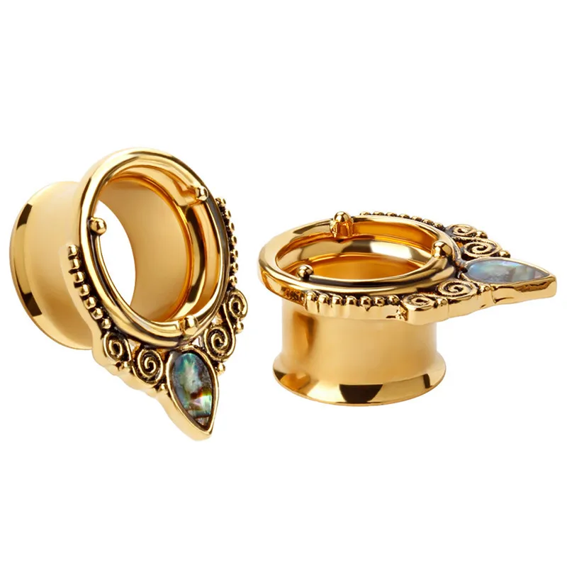 Серьги Ушные датчики расширитель пробки туннели с оболочкой логотип дизайн