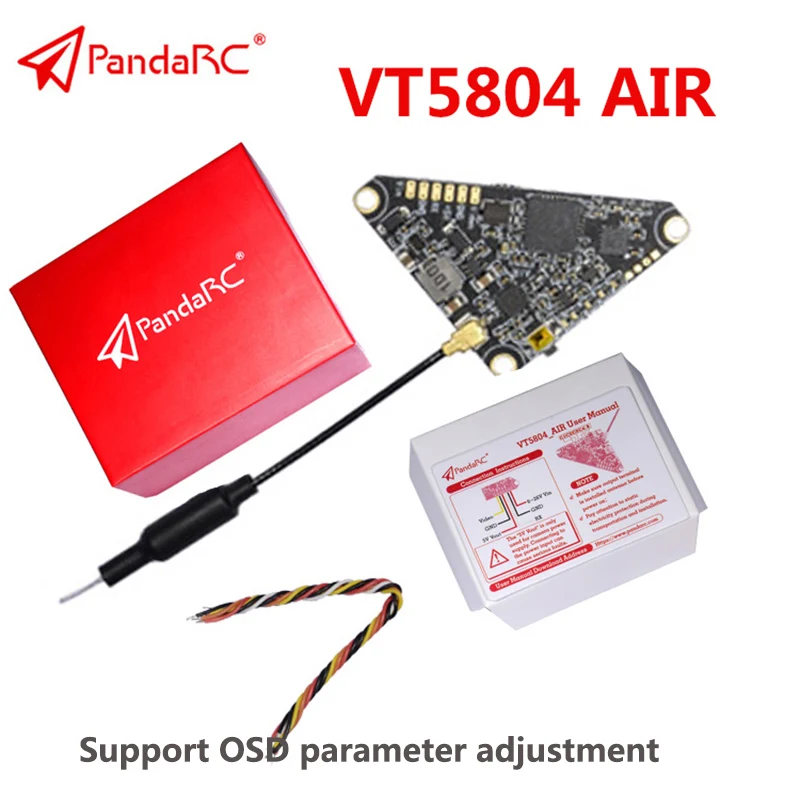 

Видеопередатчик PandaRC VT5804 AIR, 5,8 ГГц, 40 каналов, 25 ~ 400 МВт