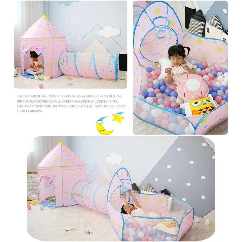 3 in 1 children tent house toy ball pool portable children tipi tents house ball pit pool tent kids removable tent gifts free global shipping