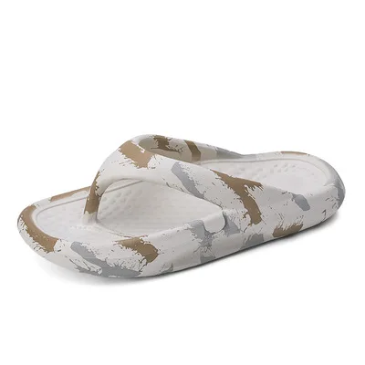 

2021 INS Summer New Flip Flops Men's Beach Thick Bottom Stepping on Shit Feeling Large Camouflage Men's Sandals and Slippers