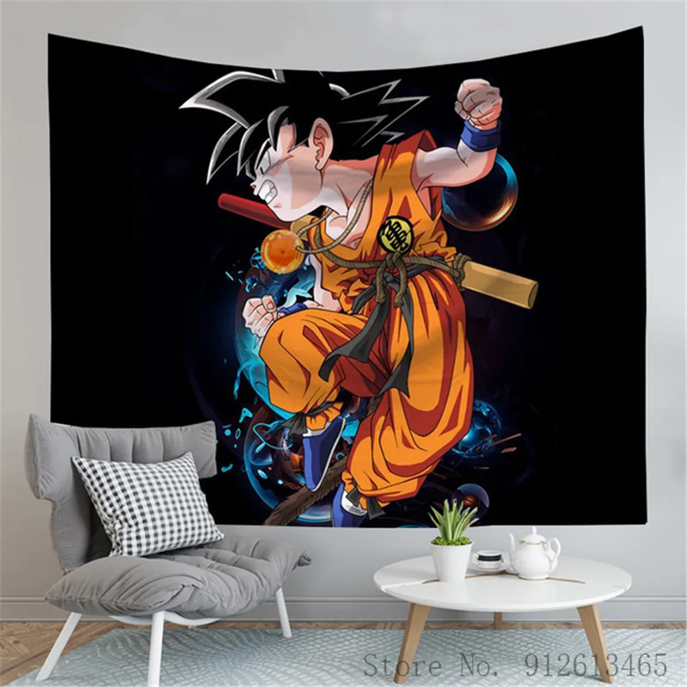 3D Аниме Драконий жемчуг Z анимационные периферийные обои гобелен фоновое одеяло