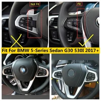 yimaautotrims inner steering wheel sticker cover trim fit for bmw 5 series sedan g30 530i 2017 2021 abs interior mouldings