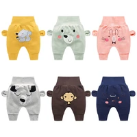 autumn winter girls boys pants cute cartoon animal print cotton elastic mid waist trousers 6 9 12 18 months baby clothing