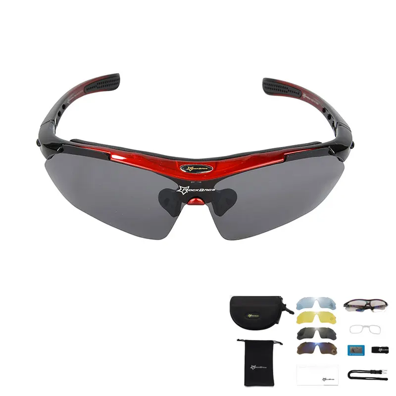 

Polarized Cycling Sun Glasses Outdoor Sports Bicycle Glasses Men Women Bike Sunglasses Goggles Eyewear 5 Lens