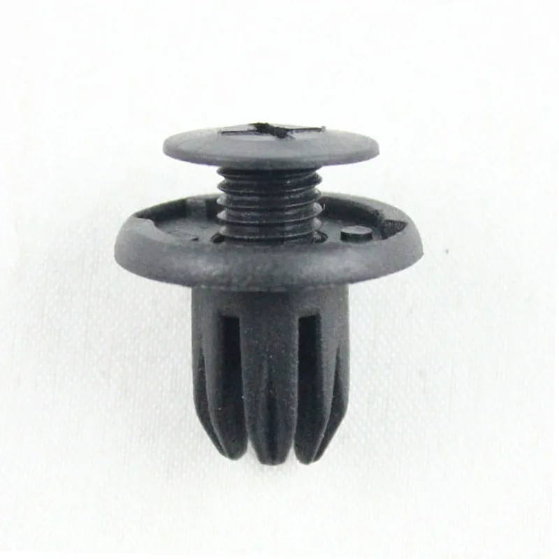

50pcs Car 10mm Plastic Rivets Fastener Push Clip Black Auto Vehicle Bumper Door Trim Panel Retainer Fastener Clips