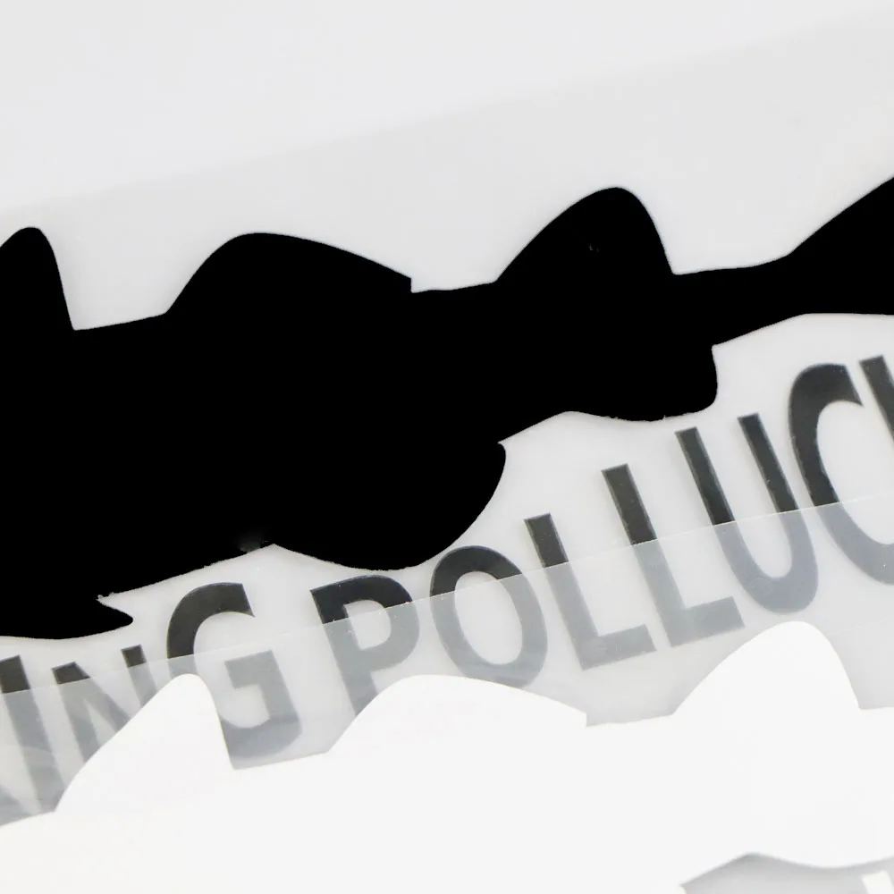 

YJZT 18.7CM*7.5CM TALKING POLLUCKS Vinyl Decal JDM Funny Cartoon Car Sticker Black/Silver 4A-0057