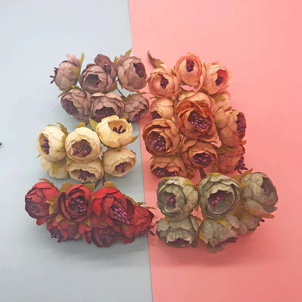 6 Зубцов свадебное украшение цветы Рождественское для дома свадебные украшения