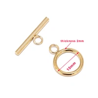 10 sets stainless steel gold plated 215mm toggle clasps chunky ot clasp accessories for diy jewelry bracelet necklace making