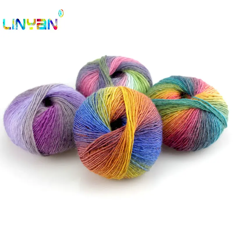 1 шт. * 50 г 100% австралийская шерсть многоцветный толстый трикотаж ручная вязка