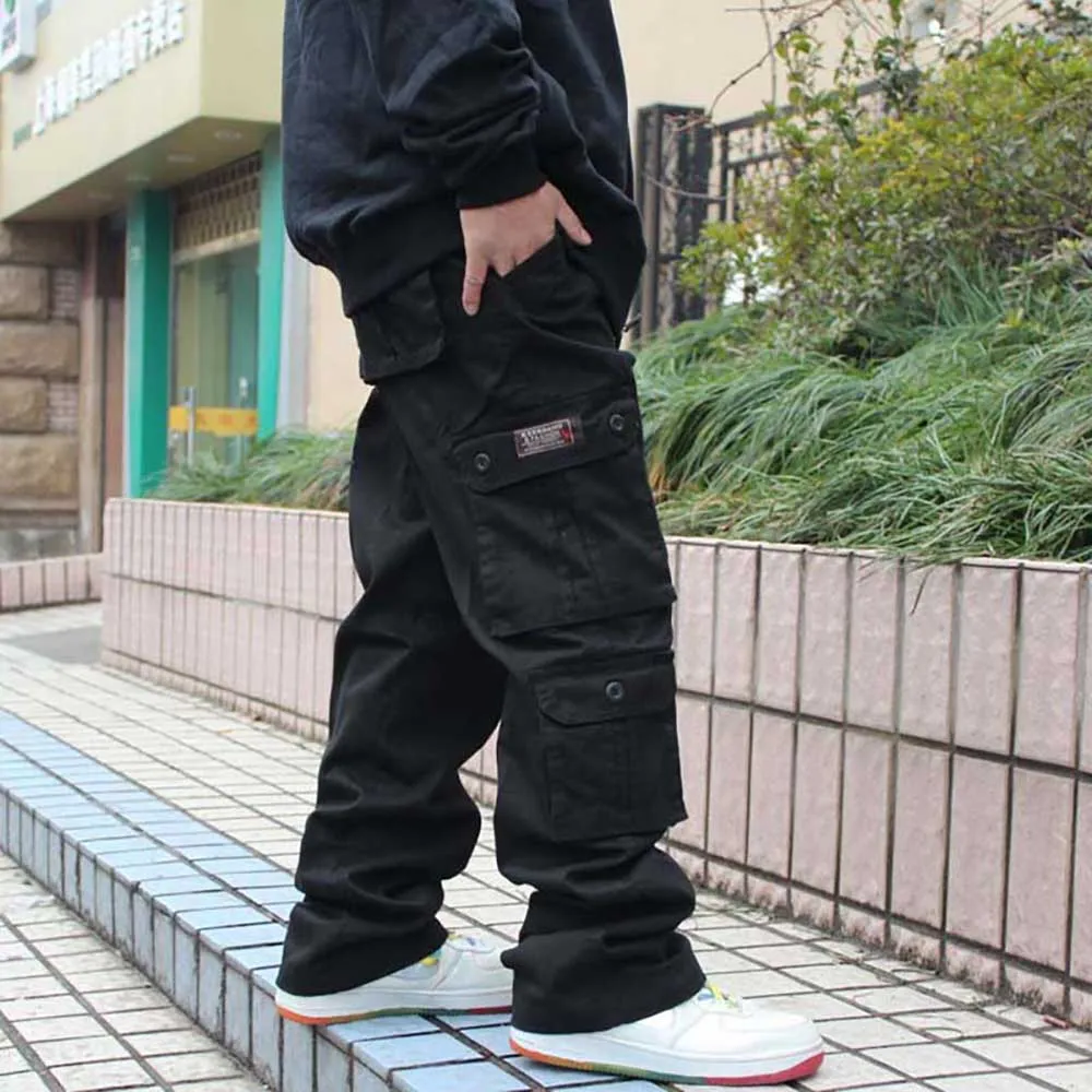 Новые детские повседневные штаны шаровары для девочек с большими карманами