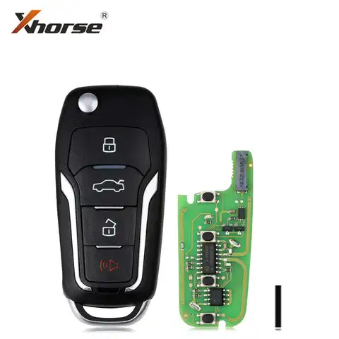 Супер дистанционный ключ Xhorse XEFO01EN для Ford Style Flip 4 кнопки встроенный XT27 супер чип английская версия 5 шт./лот