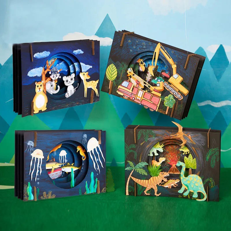 

1Set Nice Gift for Kindergarten Kids Create Starry Sky Art PaintingChildren Art Painting Toys DIY Handmade Material Package