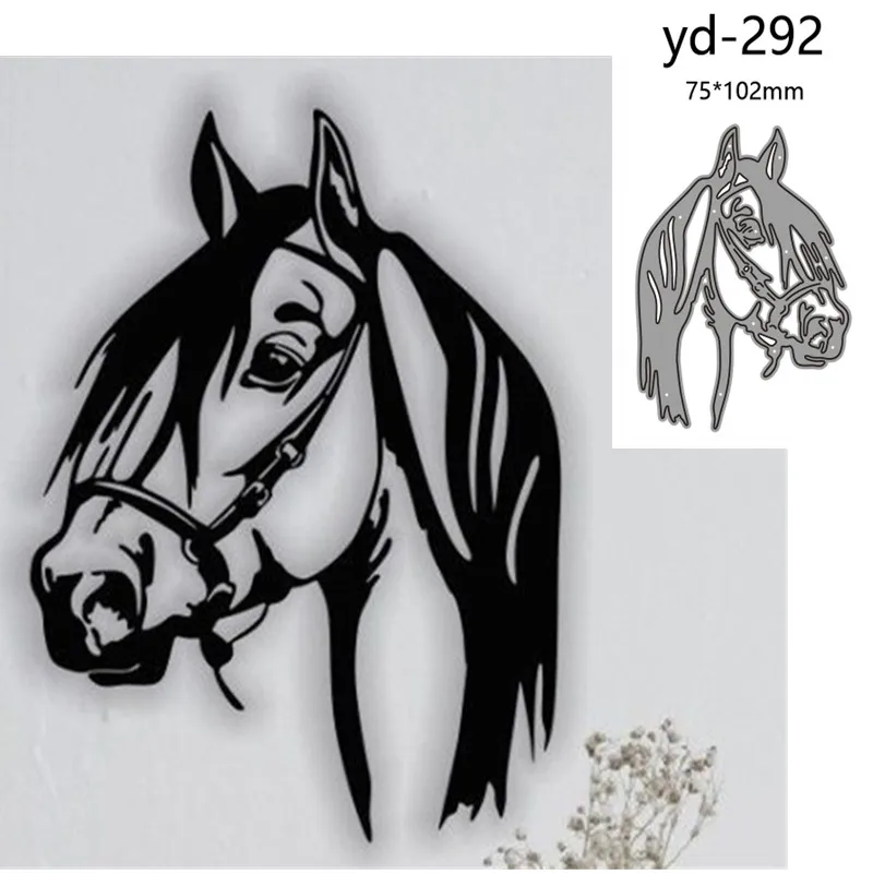 

Metal Cutting Dies Cut Mold Animal horse Decoration Scrapbook Paper Craft Knife Mould Blade Punch Stencils