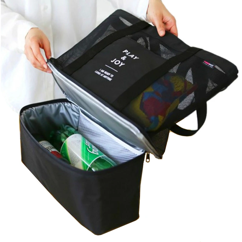 

Picnic Double Cooler Bag Multifunction Hands Baby Diaper Bags Bottles Food Organizer Ice Bag Portable Food Beer Cooler