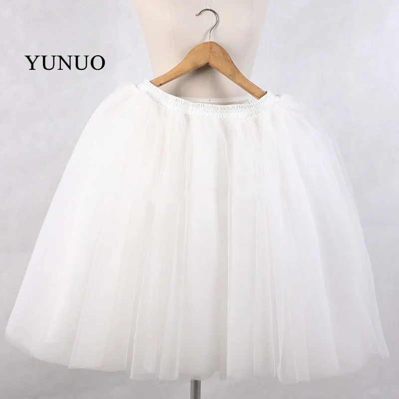 Новинка осенние модные юбки YUNUO Женская пышная белая короткая юбка с эластичным