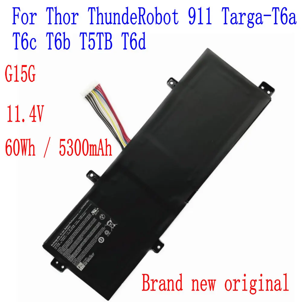 Новый оригинальный 60Wh / 5300mAh G15G Аккумулятор для ноутбука Thor ThundeRobot 911 Targa-T6a T6c T6b T5TB