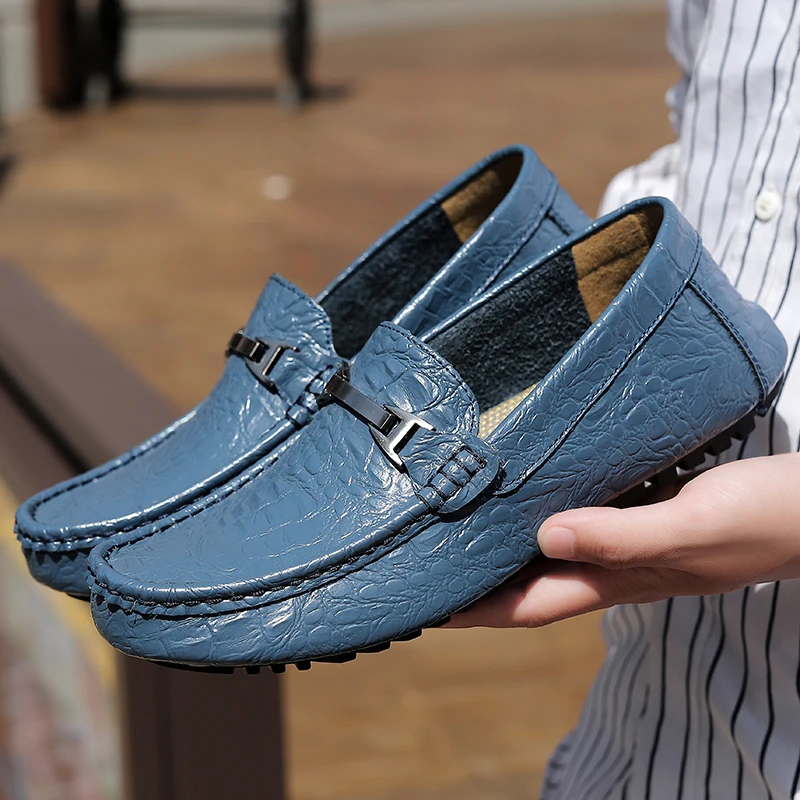 

White Leather Shoes Men Fashion Shoes Summer Leather Fashionable Sports Brand Brown Casual Male Italian Men's For Trend