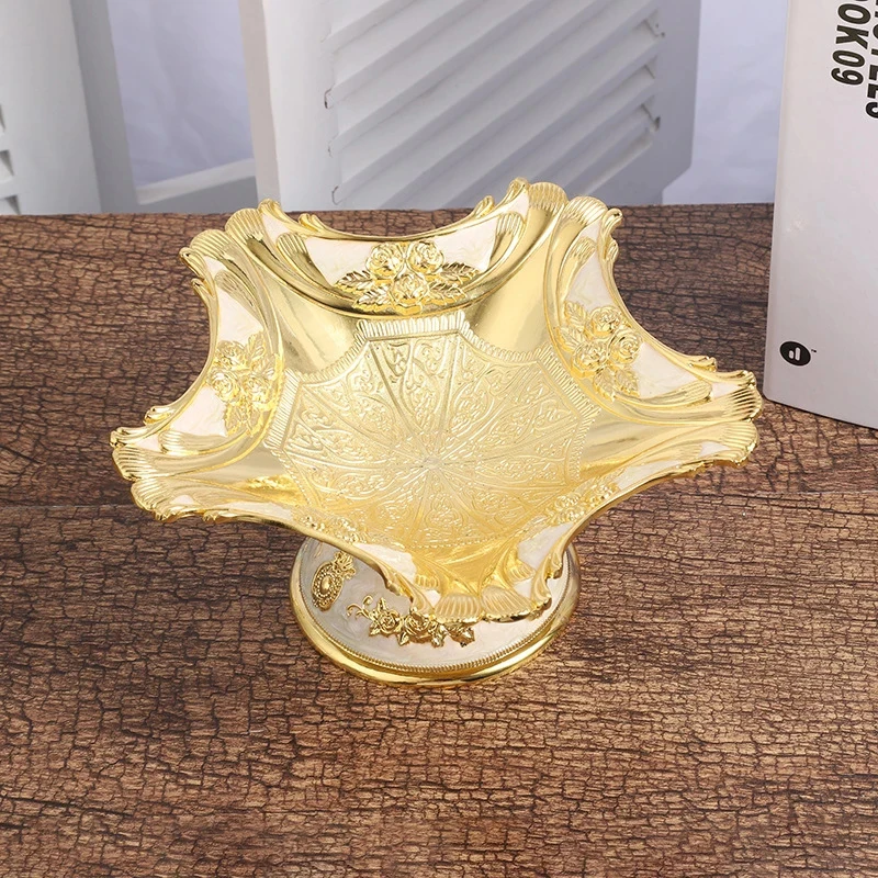 

Блестящий квадратный экологически чистый поднос из цинкового сплава с золотым покрытием PEANDIM для украшения дома, декоративный поднос