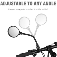 mtb rearview mirror flexible bicycle safety round handlebar mirror replacement conveninently and simple installation