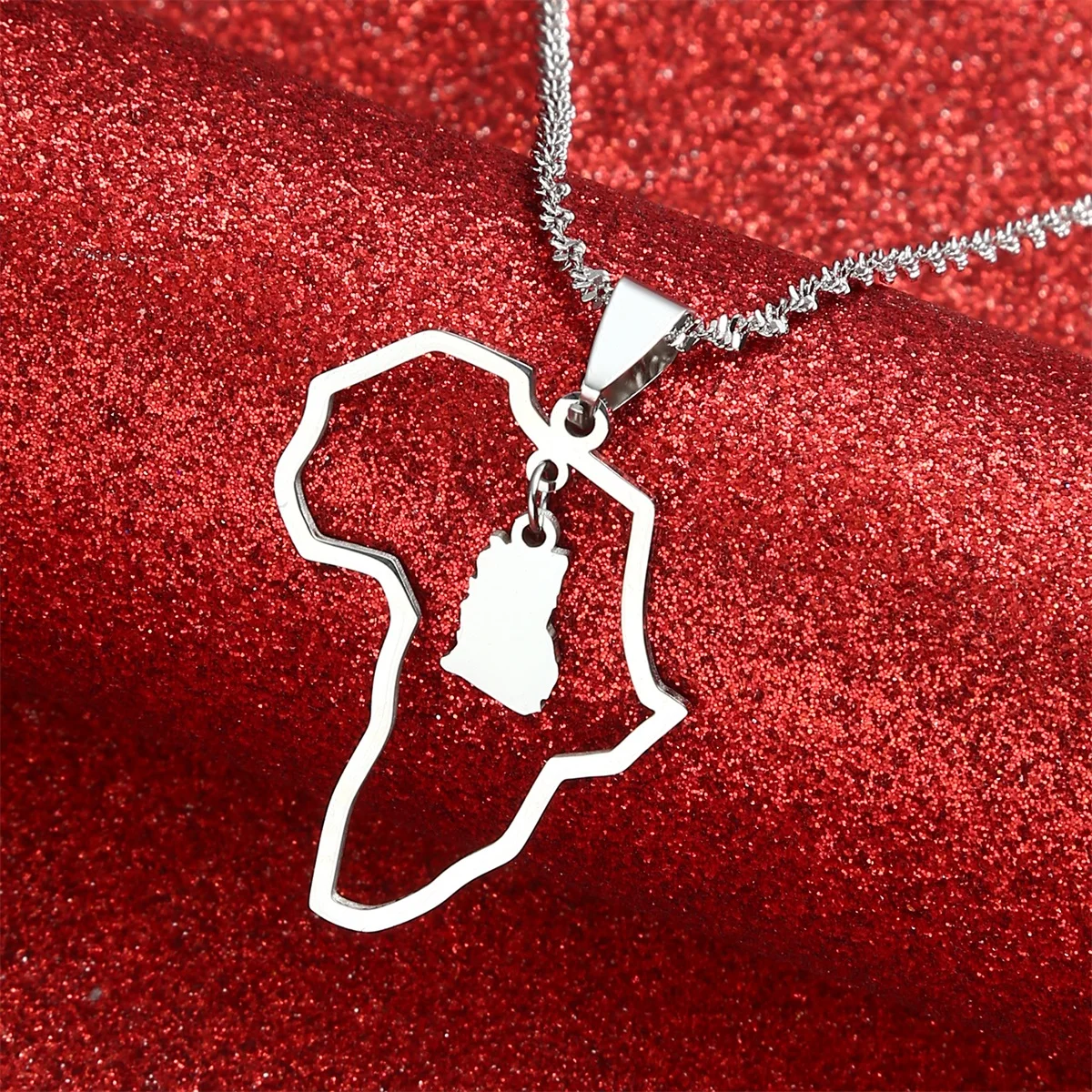 Подвеска с картой Африки Ганы ожерелья ювелирные изделия золотого цвета карта