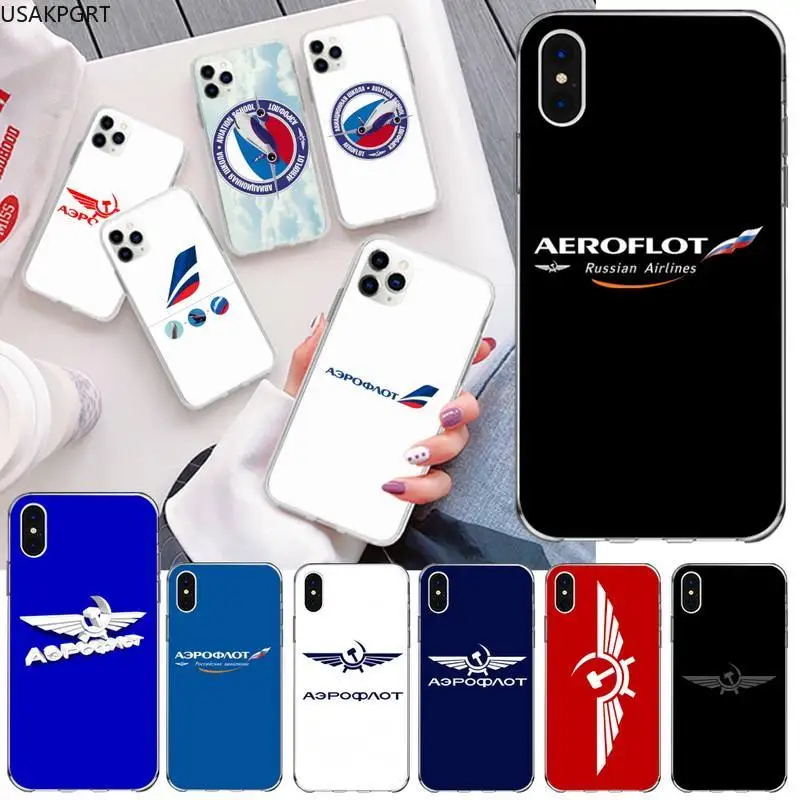 Чехол для телефона Aeroflot Aviation Russe iphone 12 pro max 11 XS MAX 8 7 6 6S Plus X 5S SE 2020 XR|Бамперы| |