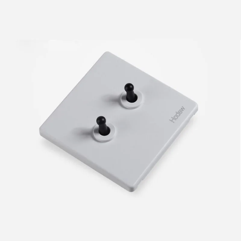 Черный рычажный переключатель с двумя клавишами в стиле ретро 86 двухсторонний