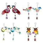 Горячая Распродажа, 1 предмет ветряной колокольчик с украшением в форме для стены, окна, двери ветряной колокольчик висячие украшения Винтаж дома Campanula Украшения 19 видов стилей