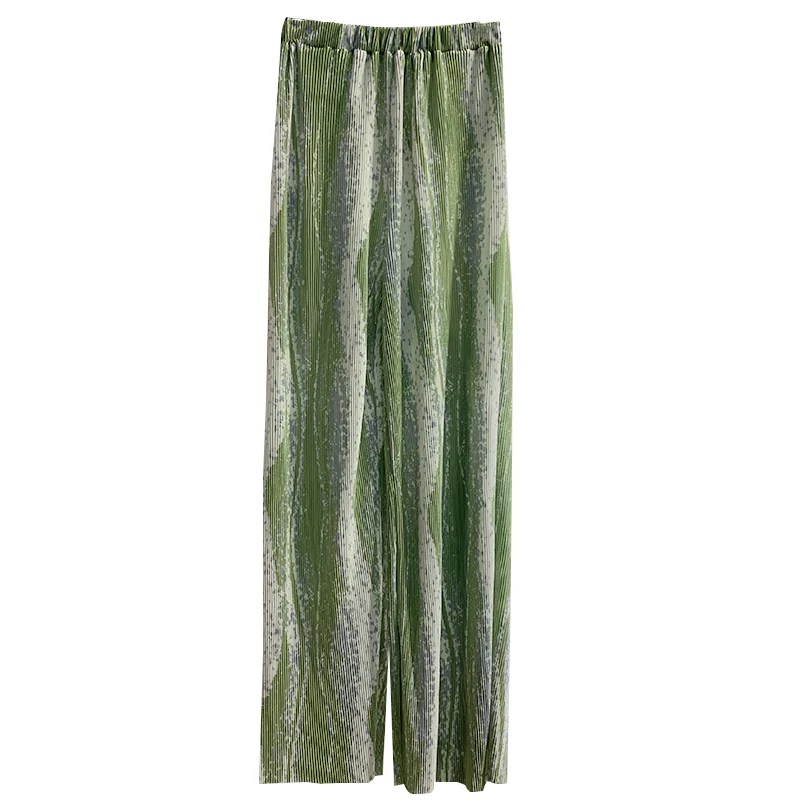 

Miss Don't South Korea Pleated Pants Female Nine Summer Thin Organ Pants Straight Wide Leg Pants High-waisted Draped Pants Sub