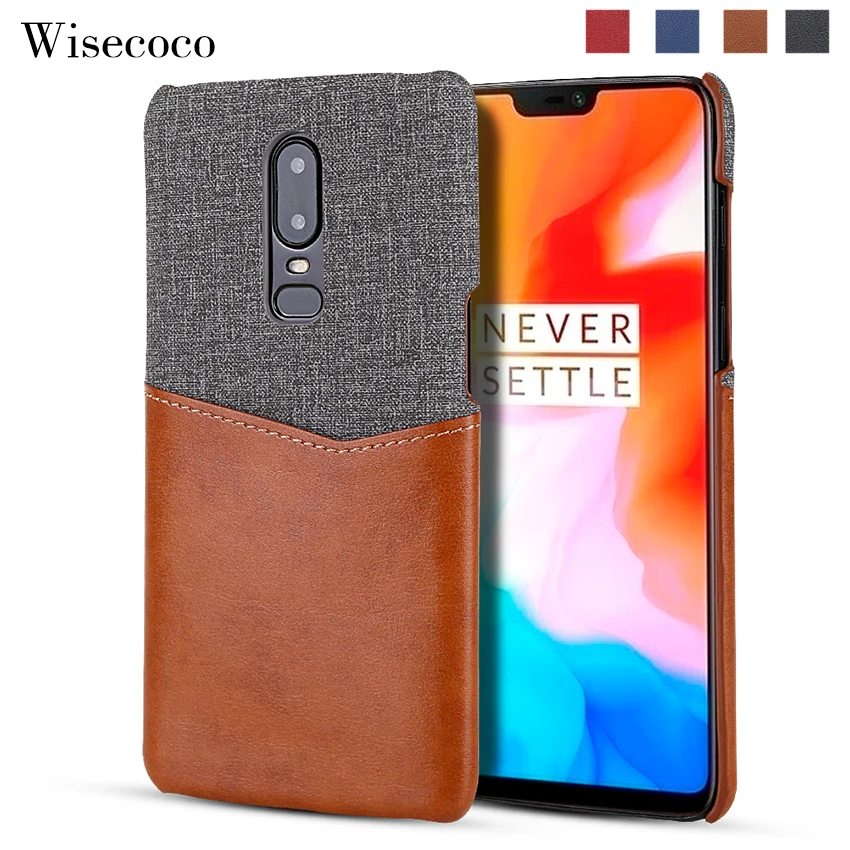 One Plus 6 6T Case Luxury Leather Soft Fabric Thin Light Card Slot Holder Hard Back Cover for Oneplus Oneplus6 Funda Coque | Мобильные